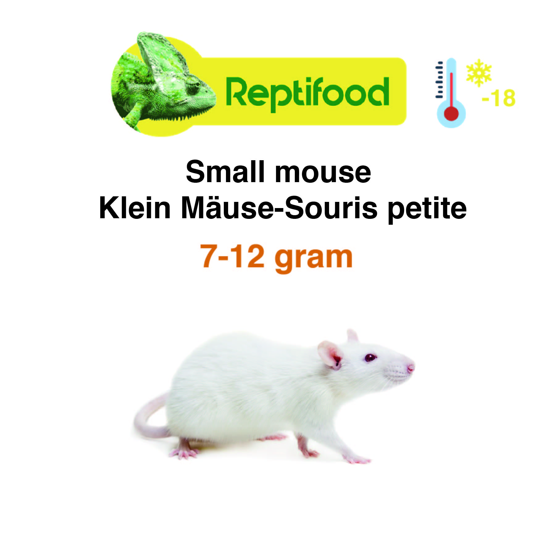Diepvries muis klein 7-12 gram 25 st.